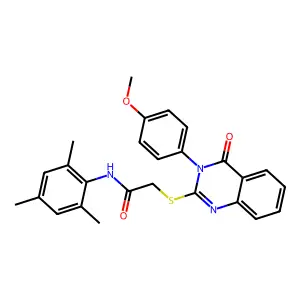 2-{[3-(4-methoxyphenyl)-4-oxo-3,4-dihydroquinazolin-2-yl]sulfanyl}-N-(2,4,6-trimethylphenyl)acetamide structure