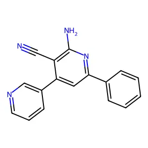 2-Amino-6-phenyl-4-pyridin-3-ylpyridine-3-carbonitrile structure