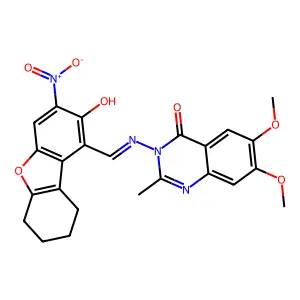3-{(E)-[(2-Hydroxy-3-nitro-6,7,8,9-tetrahydrodibenzo[b,d]fur structure