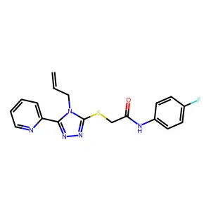 2-((4-Allyl-5-(2-pyridinyl)-4H-1,2,4-triazol-3-YL)thio)-N-(4-F-PH)acetamide structure