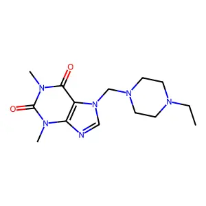 7-((4-ethylpiperazin-1-yl)methyl)-1,3-dimethyl-1H-purine-2,6(3H,7H)-dione structure