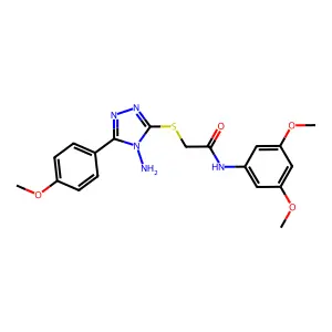 2-{[4-amino-5-(4-methoxyphenyl)-4H-1,2,4-triazol-3-yl]sulfanyl}-N-(3,5-dimethoxyphenyl)acetamide structure