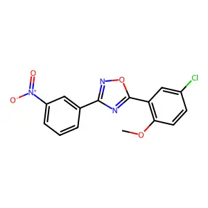 5-(5-Chloro-2-methoxyphenyl)-3-(3-nitrophenyl)-1,2,4-oxadiazole structure
