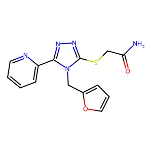 2-{[4-(furan-2-ylmethyl)-5-(pyridin-2-yl)-4H-1,2,4-triazol-3-yl]sulfanyl}acetamide structure