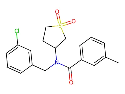 N-(3-chlorobenzyl)-N-(1,1-dioxidotetrahydrothiophen-3-yl)-3-methylbenzamide structure