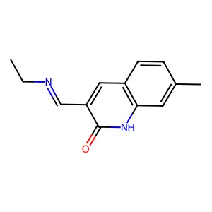 3-[(Ethylimino)methyl]-7-methyl-2(1H)-quinolinone structure