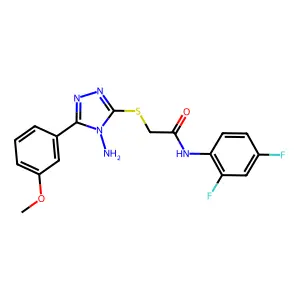 2-{[4-amino-5-(3-methoxyphenyl)-4H-1,2,4-triazol-3-yl]sulfanyl}-N-(2,4-difluorophenyl)acetamide structure