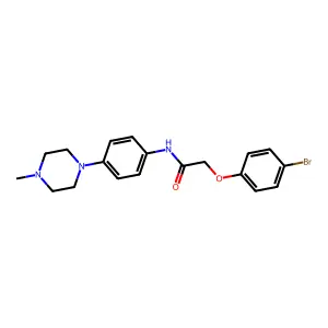 2-(4-bromophenoxy)-N-[4-(4-methylpiperazin-1-yl)phenyl]acetamide structure