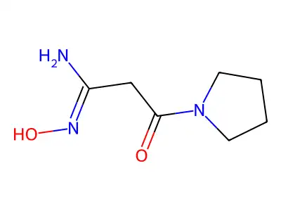 N'-hydroxy-3-oxo-3-pyrrolidin-1-ylpropanimidamide structure