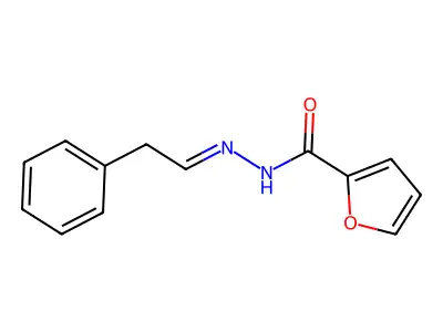2-Furancarboxylic acid, 2-(2-phenylethylidene)hydrazide structure