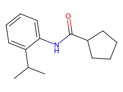 N-(2-isopropylphenyl)cyclopentanecarboxamide structure