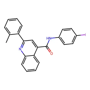 N-(4-iodophenyl)-2-(2-methylphenyl)quinoline-4-carboxamide structure