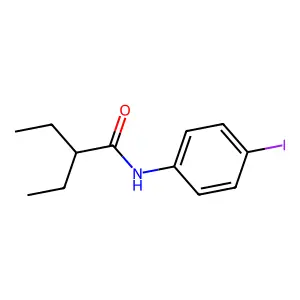 2-ethyl-N-(4-iodophenyl)butanamide structure