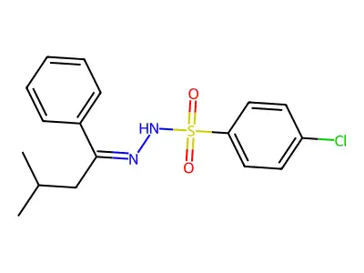 4-Chlorobenzenesulfonic acid 2-(3-methyl-1-phenylbutylidene)hydrazide structure