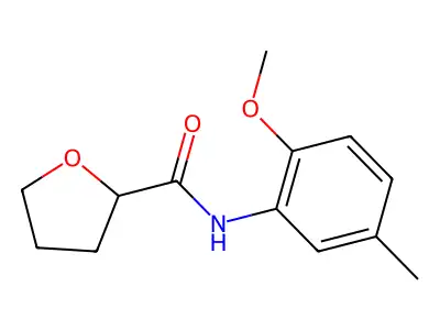 N-(2-methoxy-5-methylphenyl)oxolane-2-carboxamide structure