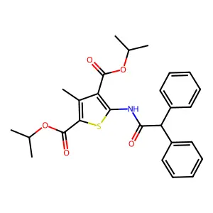 Dipropan-2-yl 5-[(2,2-diphenylacetyl)amino]-3-methylthiophene-2,4-dicarboxylate structure