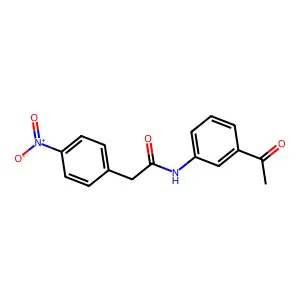 N-(3-acetylphenyl)-2-(4-nitrophenyl)acetamide structure