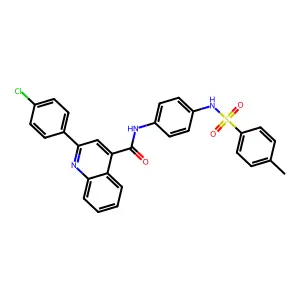 2-(4-chlorophenyl)-N-[4-[(4-methylphenyl)sulfonylamino]phenyl]quinoline-4-carboxamide structure