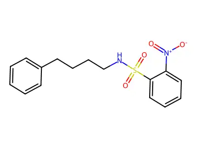 2-nitro-N-(4-phenylbutyl)benzenesulfonamide structure