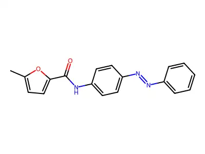 5-methyl-N-{4-[(E)-phenyldiazenyl]phenyl}furan-2-carboxamide structure