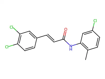 N-(5-chloro-2-methylphenyl)-3-(3,4-dichlorophenyl)prop-2-enamide structure