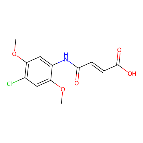 (2Z)-3-[(4-chloro-2,5-dimethoxyphenyl)carbamoyl]prop-2-enoic acid structure