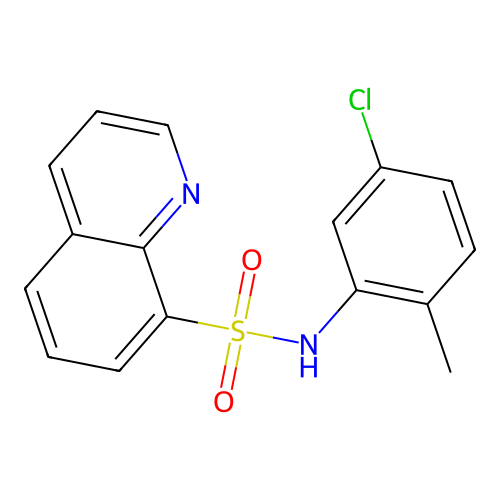N-(5-chloro-2-methylphenyl)quinoline-8-sulfonamide structure