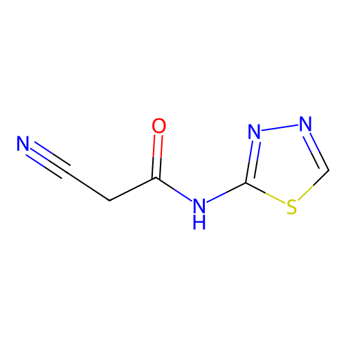 2-cyano-N-(1,3,4-thiadiazol-2-yl)acetamide structure