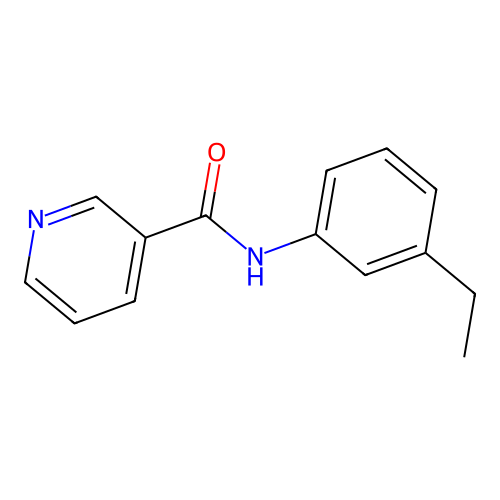 N-(3-ethylphenyl)pyridine-3-carboxamide structure
