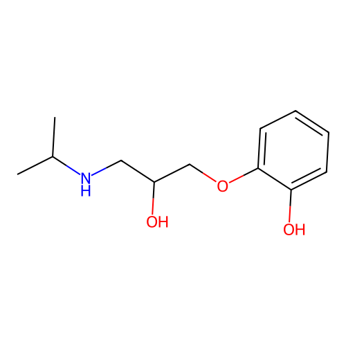 2-[2-Hydroxy-3-(propan-2-ylamino)propoxy]phenol structure