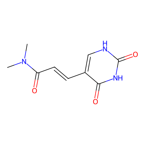 2-Propenamide, N,N-dimethyl-3-(1,2,3,4-tetrahydro-2,4-dioxo-5-pyrimidinyl)-, (E)- structure