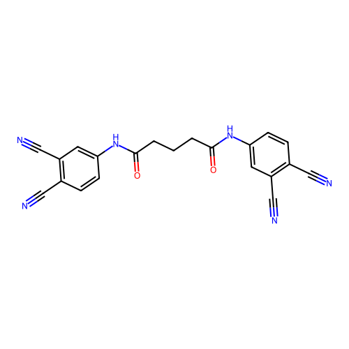 N,N'-bis(3,4-dicyanophenyl)pentanediamide structure