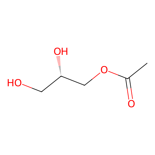 (2R)-2,3-Dihydroxypropyl acetate structure