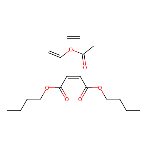 dibutyl (Z)-but-2-enedioate;ethene;ethenyl acetate structure