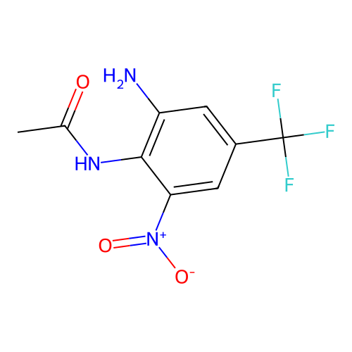 Acetamide, N-(2-amino-6-nitro-4-(trifluoromethyl)phenyl)- structure