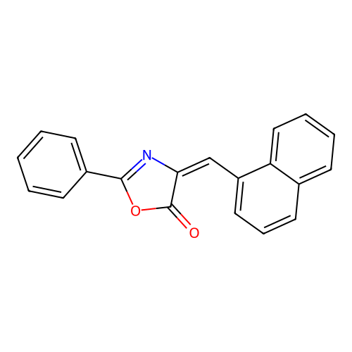 4-(1-Naphthylmethylene)-2-phenyl-5(4H)-oxazolone structure