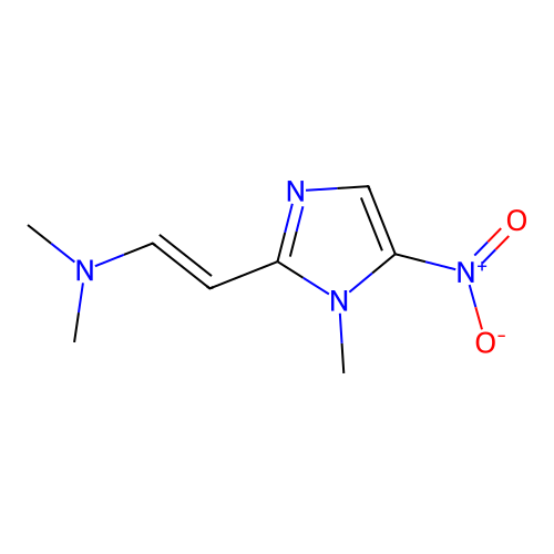 2-(2-Dimethyl-aminovinyl)-1-methyl-5-nitroimidazole structure