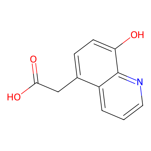 5-Quinolineacetic acid, 8-hydroxy- structure