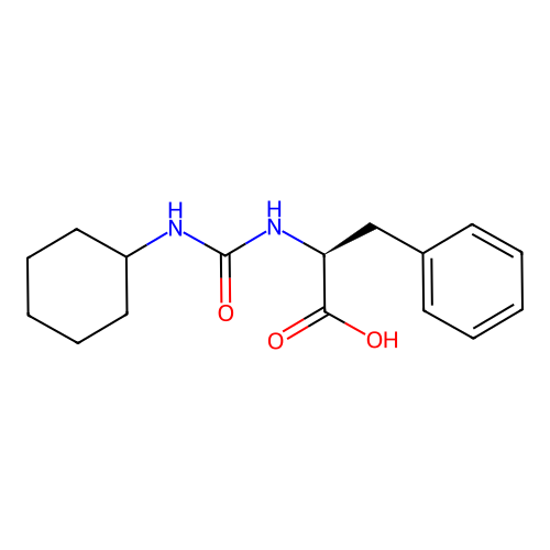 N-(cyclohexylcarbamoyl)-L-phenylalanine structure