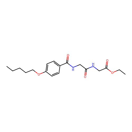 ethyl N-{[4-(pentyloxy)phenyl]carbonyl}glycylglycinate structure