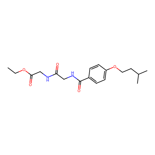 Ethyl 2-(2-{[4-(3-methylbutoxy)phenyl]formamido}acetamido)acetate structure