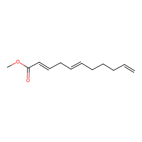 2,5,10-Undecatrienoic acid, methyl ester structure