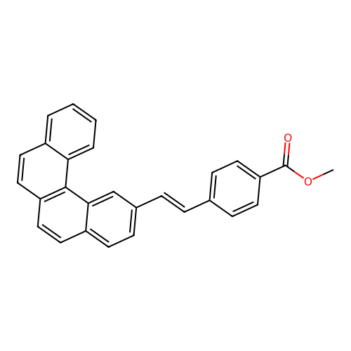 Methyl 4-(2-benzo[c]phenanthren-2-ylethenyl)benzoate structure