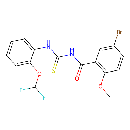 5-Bromo-N-{[2-(difluoromethoxy)phenyl]carbamothioyl}-2-methoxybenzamide structure
