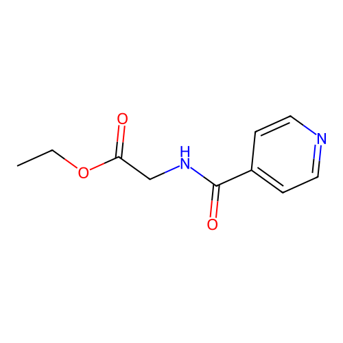 [(Pyridine-4-carbonyl)-amino]-acetic acid, ethyl ester structure