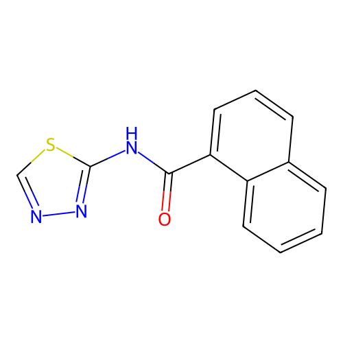 N-(1,3,4-thiadiazol-2-yl)naphthalene-1-carboxamide structure