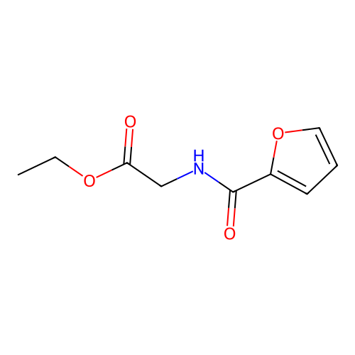 Ethyl 2-[(2-furylcarbonyl)amino]acetate structure