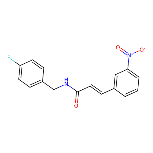 N-[(4-fluorophenyl)methyl]-3-(3-nitrophenyl)prop-2-enamide structure