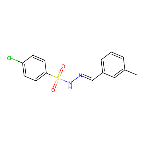 4-chloro-N'-[(E)-(3-methylphenyl)methylidene]benzenesulfonohydrazide structure