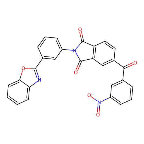 2-[3-(1,3-Benzoxazol-2-yl)phenyl]-5-(3-nitrobenzoyl)isoindole-1,3-dione structure